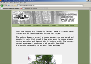 John Khiel Logging and Chipping in Denmark, Maine